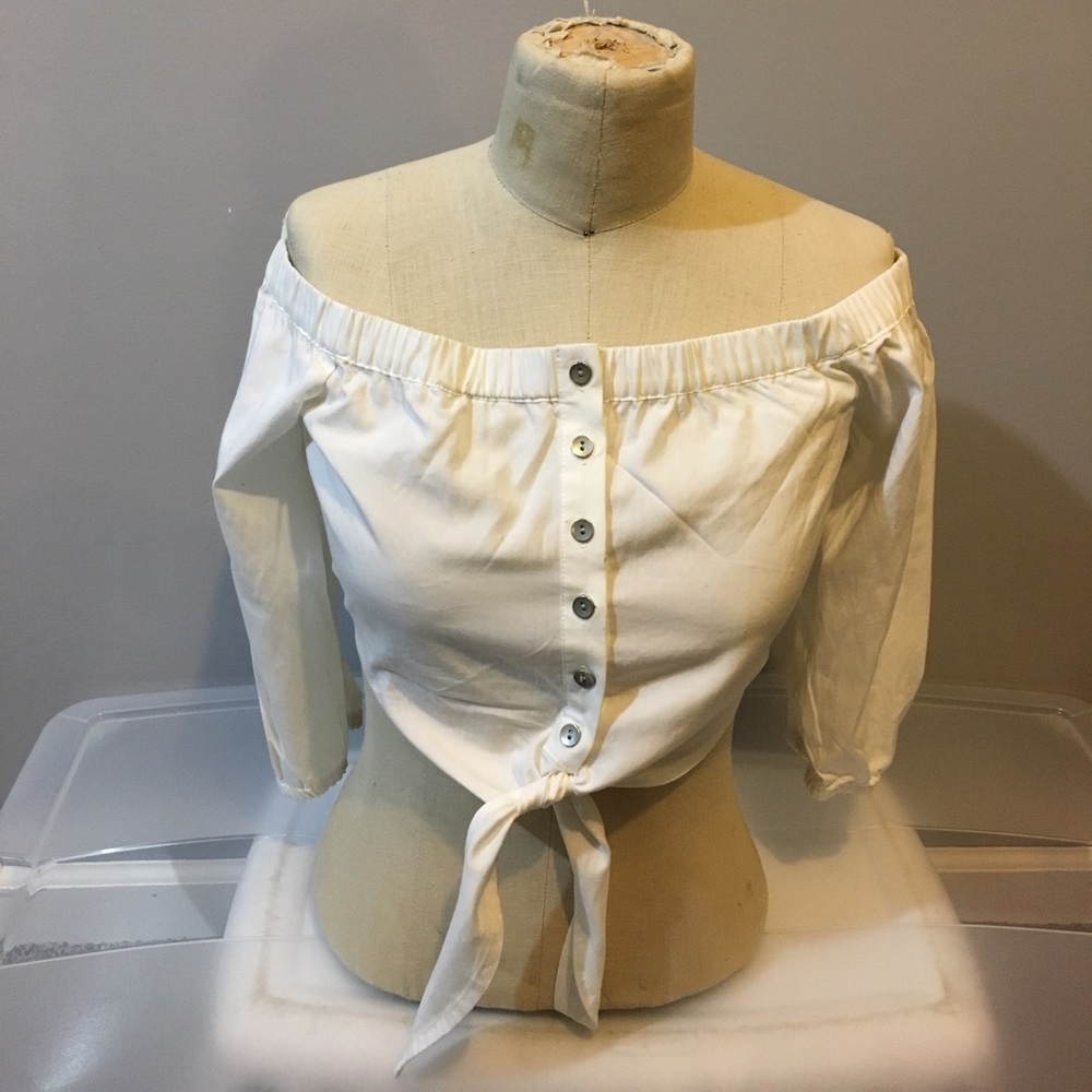 BDG off the shoulder crop top